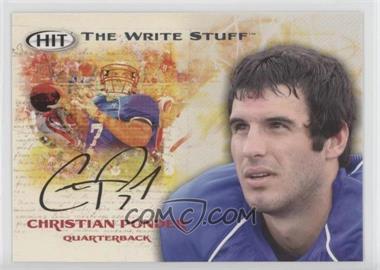 2011 SAGE Hit - The Write Stuff #WS 18 - Christian Ponder