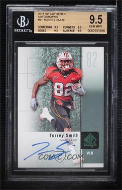 2011 SP Authentic - [Base] - Autographs #91 - Torrey Smith [BGS 9.5 GEM MINT]