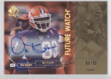 2011 SP Authentic - [Base] - Gold Autographs #168 - Future Watch - Da'Quan Bowers /35