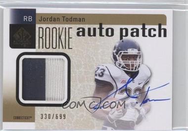 2011 SP Authentic - [Base] #225 - Rookie Auto Patch - Jordan Todman /699