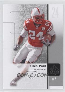 2011 SP Authentic - [Base] #74 - Niles Paul