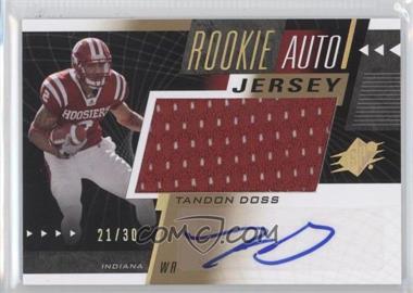 2011 SP Authentic - SPx - Rookie Gold Auto Jersey #49 - Rookie Auto Jersey - Tandon Doss /30