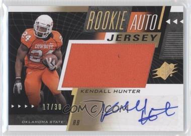 2011 SP Authentic - SPx - Rookie Gold Auto Jersey #55 - Rookie Auto Jersey - Kendall Hunter /30