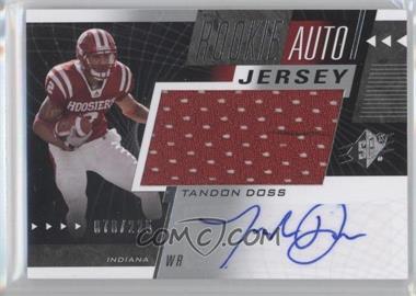 2011 SP Authentic - SPx #49 - Rookie Auto Jersey - Tandon Doss /225