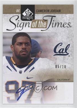 2011 SP Authentic - Sign of the Times - Gold #ST-CJ - Cameron Jordan /10