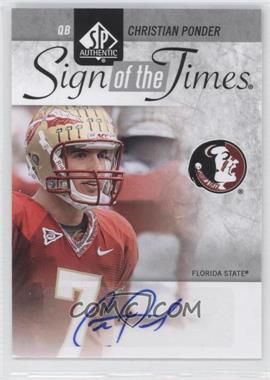 2011 SP Authentic - Sign of the Times #ST-CP - Christian Ponder