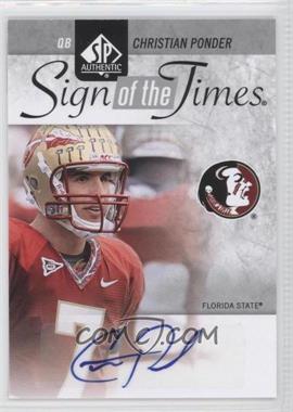 2011 SP Authentic - Sign of the Times #ST-CP - Christian Ponder