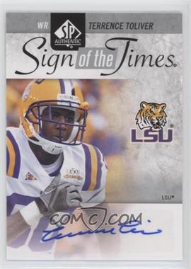 2011 SP Authentic - Sign of the Times #ST-TT - Terrence Toliver