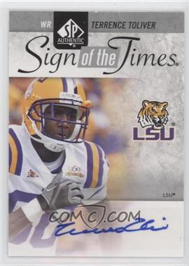 2011 SP Authentic - Sign of the Times #ST-TT - Terrence Toliver