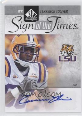 2011 SP Authentic - Sign of the Times #ST-TT - Terrence Toliver