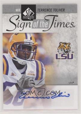 2011 SP Authentic - Sign of the Times #ST-TT - Terrence Toliver
