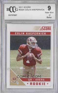 2011 Score - [Base] #320.3 - Colin Kaepernick (Ball Hiding Number, Hash Marks in Background) [BCCG 9 Near Mint or Better]