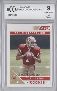2011 Score - [Base] #320.3 - Colin Kaepernick (Ball Hiding Number, Hash Marks in Background) [BCCG 9 Near Mint or Better]