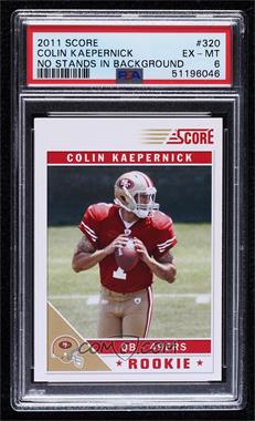 2011 Score - [Base] #320.3 - Colin Kaepernick (Ball Hiding Number, Hash Marks in Background) [PSA 6 EX‑MT]