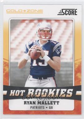 2011 Score - Hot Rookies - Gold Zone #23 - Ryan Mallett