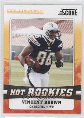 2011 Score - Hot Rookies - Gold Zone #29 - Vincent Brown