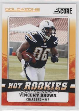 2011 Score - Hot Rookies - Gold Zone #29 - Vincent Brown