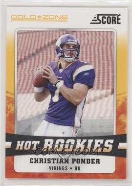2011 Score - Hot Rookies - Gold Zone #7 - Christian Ponder