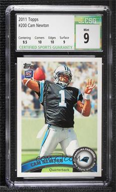 2011 Topps - [Base] #200.3 - Cam Newton (Making 4 With Left Hand) [CSG 9 Mint]