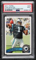 Cam Newton (Making 4 With Left Hand) [PSA 9 MINT]