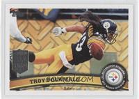 Troy Polamalu (Leaping through the air)