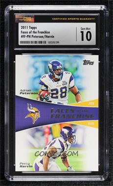 2011 Topps - Faces of the Franchise #FF-PH - Adrian Peterson, Percy Harvin [CSG 10 Gem Mint]