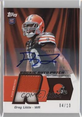 2011 Topps - Rookie Autographed Patch #RAP-GL - Greg Little /10 [Noted]