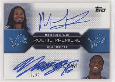 2011 Topps - Rookie Premiere Dual Autographs #RPDA-LY - Mikel Leshoure, Titus Young /25