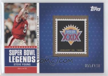 2011 Topps - Super Bowl Legends Commemorative Logo Stamps #SBLS-XXIX - Steve Young /100