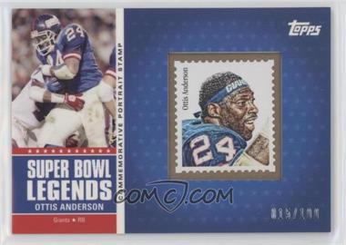 2011 Topps - Super Bowl Legends Commemorative Portrait Stamps #SBPS-XXV - Otis Anderson Jr. /100