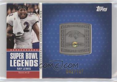2011 Topps - Super Bowl Legends Commemorative Ring #SBCR-XXXV - Ray Lewis /137