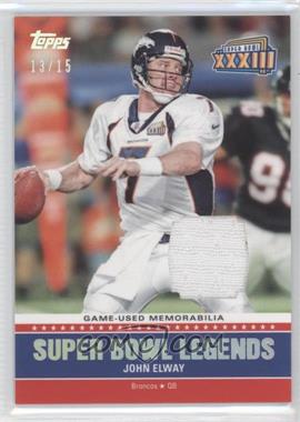 2011 Topps - Super Bowl Legends Relics - Rainbow #SBR-XXXIII - John Elway /15