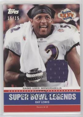2011 Topps - Super Bowl Legends Relics - Rainbow #SBR-XXXV - Ray Lewis /15