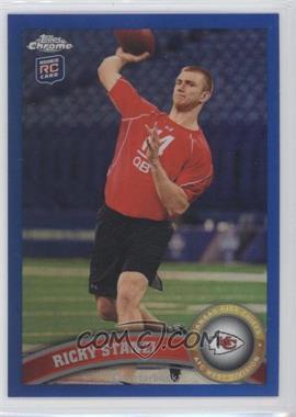 2011 Topps Chrome - [Base] - Blue Refractor #53 - Ricky Stanzi /199