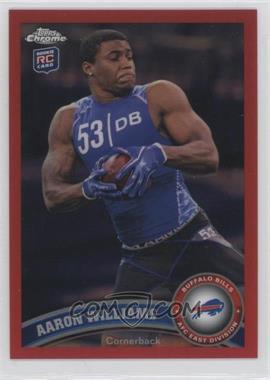 2011 Topps Chrome - [Base] - Red Refractor #156 - Aaron Williams /25