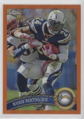 2011 Topps Chrome - [Base] - Retail Orange Refractor #103 - Ryan Mathews