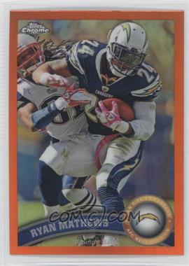 2011 Topps Chrome - [Base] - Retail Orange Refractor #103 - Ryan Mathews