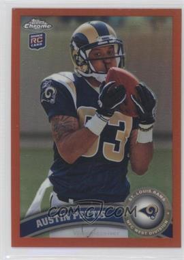 2011 Topps Chrome - [Base] - Retail Orange Refractor #208 - Austin Pettis