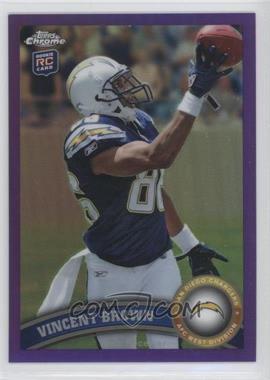 2011 Topps Chrome - [Base] - Retail Purple Refractor #42 - Vincent Brown /499