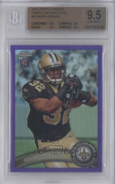 2011 Topps Chrome - [Base] - Retail Purple Refractor #50 - Mark Ingram /499 [BGS 9.5 GEM MINT]