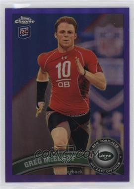 2011 Topps Chrome - [Base] - Retail Purple Refractor #86 - Greg McElroy /499 [EX to NM]