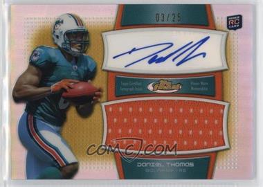 2011 Topps Finest - Autograph Jumbo Relics - Gold Refractor #AJR-DT - Daniel Thomas /25