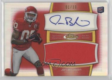 2011 Topps Finest - Autograph Jumbo Relics - Red Refractor #AJR-JB - Jon Baldwin /10