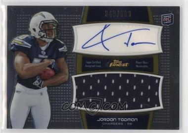 2011 Topps Finest - Autograph Jumbo Relics #AJR-JT - Jordan Todman /589