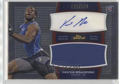 2011 Topps Finest - Autograph Jumbo Relics #AJR-PA - Prince Amukamara /589