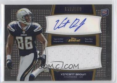 2011 Topps Finest - Autograph Jumbo Relics #AJR-VB - Vincent Brown /589