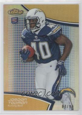 2011 Topps Finest - [Base] - Blue Refractor #77 - Jordan Todman /99