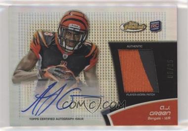 2011 Topps Finest - Rookie Autograph Patch - Gold Refractor #RAP-AJG - A.J. Green /25