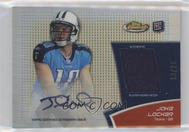 2011 Topps Finest - Rookie Autograph Patch - Gold Refractor #RAP-JL - Jake Locker /25