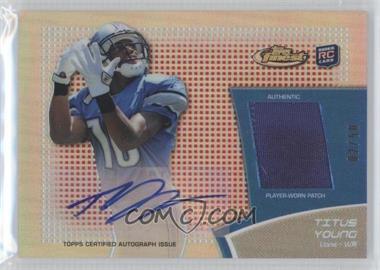 2011 Topps Finest - Rookie Autograph Patch - Red Refractor #RAP-TY - Titus Young /50